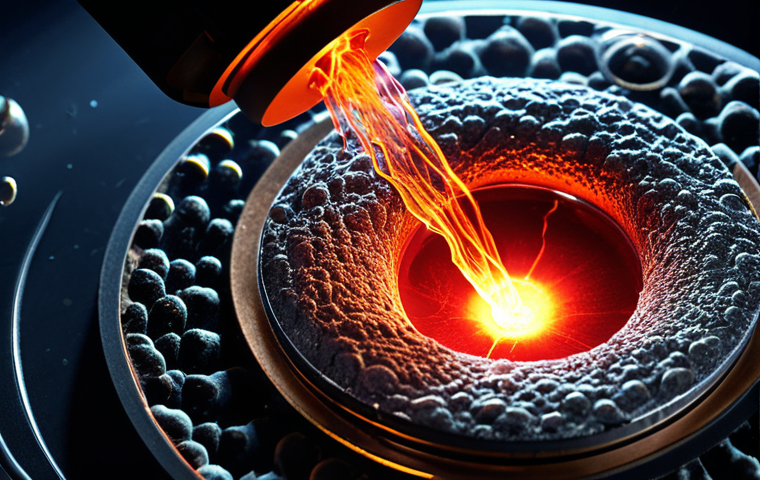 **Image Prompt 1: The Microscopic World and Alchemical Heat Treatment**
"Highly detailed macro shot: a vibrant, artistic representation of metallic grain structure with clearly defined grain boundaries and various phases, seen as if through a powerful microscope's eyepiece. In the foreground, a dramatic scene of a glowing, red-hot metal specimen being quenched into water, generating thick steam and sparks, symbolizing a transformative heat treatment. The atmosphere is one of scientific wonder, precision, and alchemical change, blending the microscopic and macroscopic. Cinematic lighting, deep focus, extremely detailed, metallic sheen, concept art."