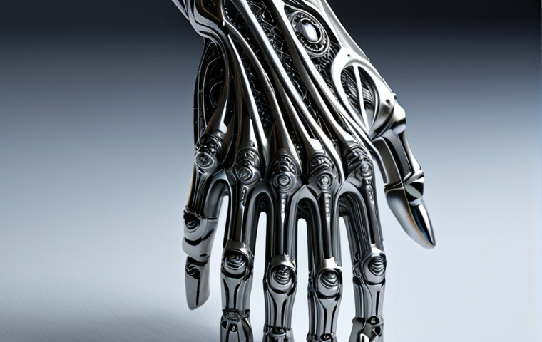 3D 프린팅과 금속재료 활용 - **Prompt:** "A complex, intricate metal part created by 3D printing, showcasing internal structures ...