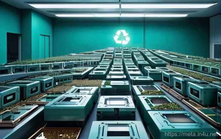 금속재료 재활용 기술 - **Prompt 1: Urban Mining - The Rebirth of Resources**
A highly detailed, cinematic shot depictin...