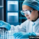 Home 19 금속재료산업 전망 - A futuristic laboratory scene showcasing the development of flexible supercapacitors for wearable de...